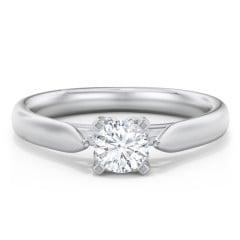 Classic Solitaire Engagement Ring with Cathedral Setting