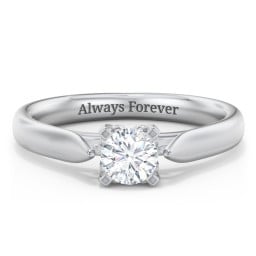 Classic Solitaire Engagement Ring with Cathedral Setting