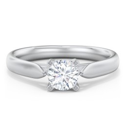 Classic Solitaire Engagement Ring with Cathedral Setting