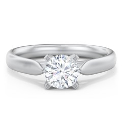 Classic Solitaire Engagement Ring with Cathedral Setting