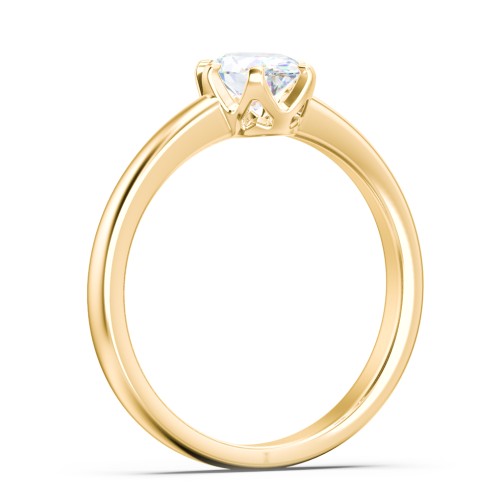 Classic 6-Prong Solitaire Diamond Engagement Ring – 10K Yellow Gold