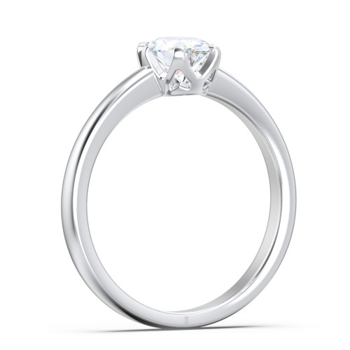 Classic 6-Prong Solitaire Diamond Engagement Ring – 14K White Gold