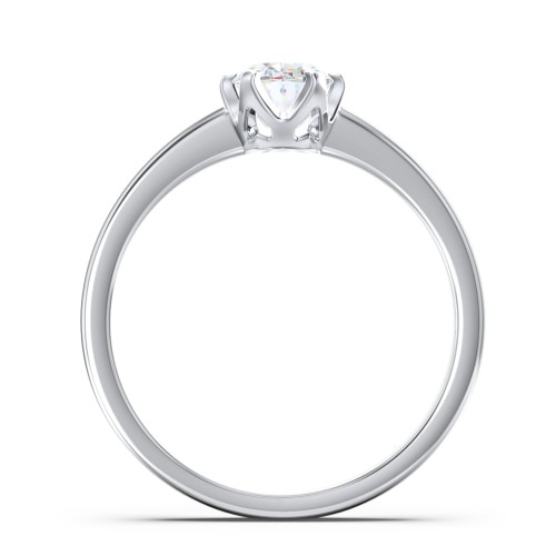 Classic 6-Prong Solitaire Diamond Engagement Ring – 14K White Gold