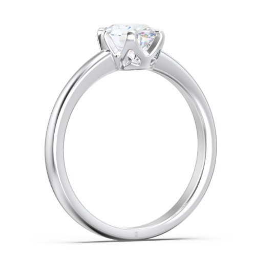 Classic 6-Prong Solitaire Diamond Engagement Ring – 14K White Gold
