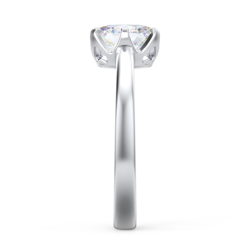 Classic 6-Prong Solitaire Diamond Engagement Ring – 14K White Gold