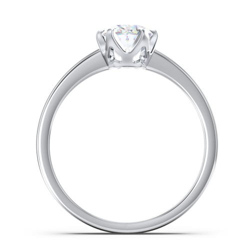Classic 6-Prong Solitaire Diamond Engagement Ring – 14K White Gold