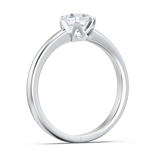 Classic 6-Prong Solitaire Diamond Engagement Ring – 14K White Gold