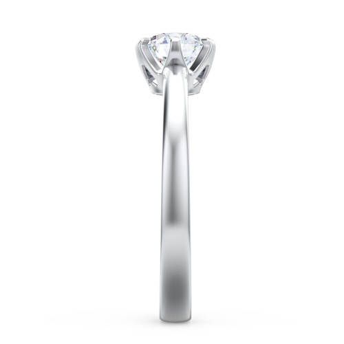Classic 6-Prong Solitaire Diamond Engagement Ring – 14K White Gold