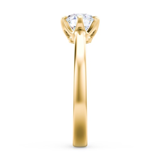 Classic 6-Prong Solitaire Diamond Engagement Ring – 10K Yellow Gold