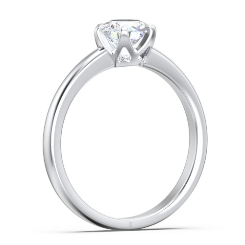 Classic 6-Prong Solitaire Diamond Engagement Ring – 14K White Gold