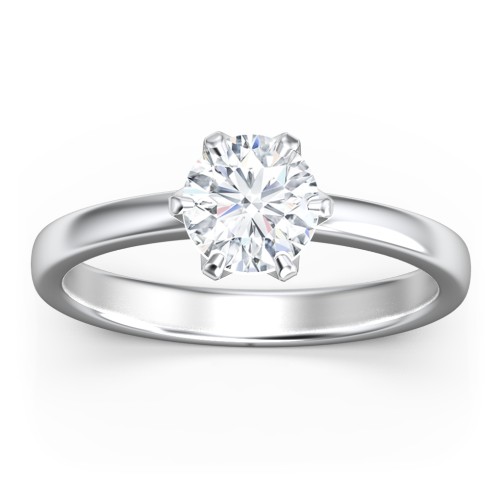 Classic 6-Prong Solitaire Diamond Engagement Ring – 14K White Gold