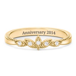 Vintage Leaf and Vine Band with Milgrain