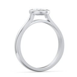 Modern Solitaire Engagement Ring with Bezel Setting