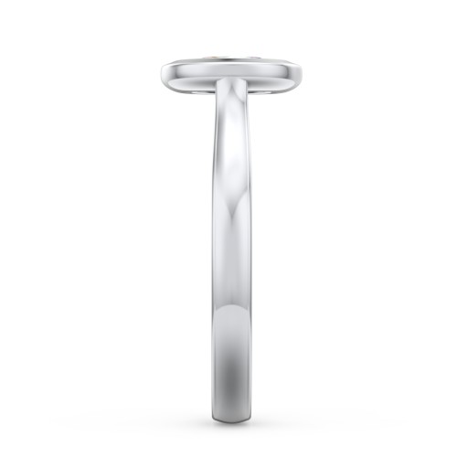 Modern Solitaire Engagement Ring with Bezel Setting