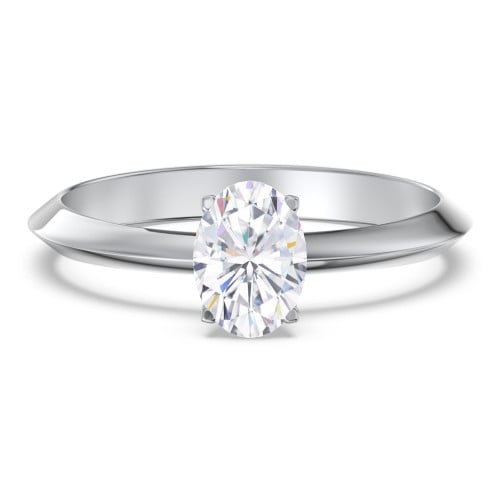 Classic Knife Edge Solitaire Diamond Engagement Ring