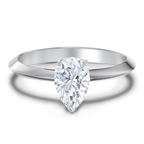 Classic Knife Edge Solitaire Diamond Engagement Ring
