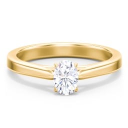 Classic Solitaire Engagement Ring with Peek-a-Boo Accent Diamond
