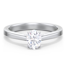 Classic Solitaire Engagement Ring with Peek-a-Boo Accent Diamond