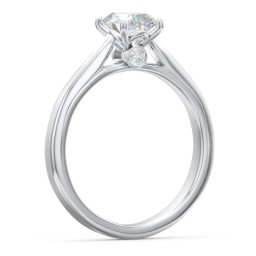 Classic Solitaire Engagement Ring with Peek-a-Boo Accent Diamond