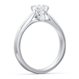 Classic Solitaire Engagement Ring with Peek-a-Boo Accent Diamond