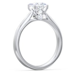 Classic Solitaire Engagement Ring with Peek-a-Boo Accent Diamond
