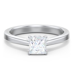 Classic Solitaire Engagement Ring with Peek-a-Boo Accent Diamond