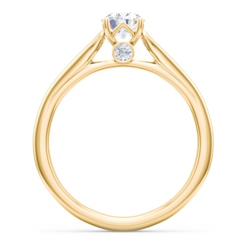 Classic Solitaire Engagement Ring with Peek-a-Boo Accent Diamond