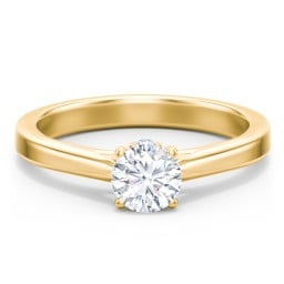 Classic Solitaire Engagement Ring with Peek-a-Boo Accent Diamond