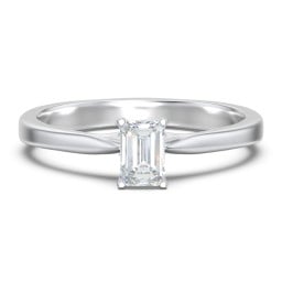 Classic Solitaire Engagement Ring with White Gold Setting