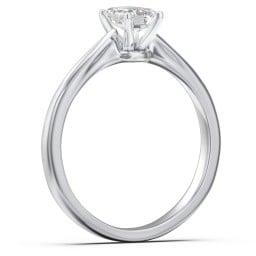 Classic Solitaire Engagement Ring with White Gold Setting