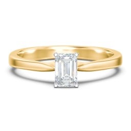 Classic Solitaire Engagement Ring with White Gold Setting