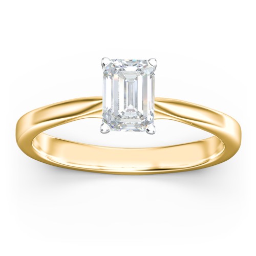 Classic Solitaire Engagement Ring with White Gold Setting