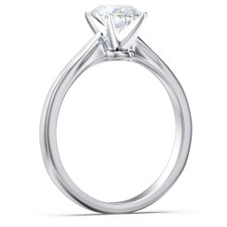 Classic Solitaire Engagement Ring with White Gold Setting