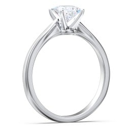 Classic Solitaire Engagement Ring with White Gold Setting