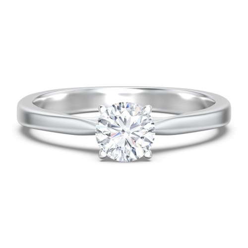 Classic Solitaire Engagement Ring with White Gold Setting