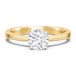 Classic Solitaire Engagement Ring with White Gold Setting