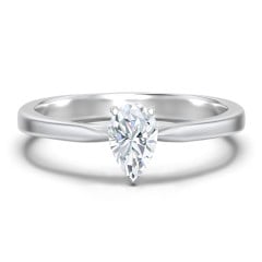 Classic Solitaire Engagement Ring with White Gold Setting