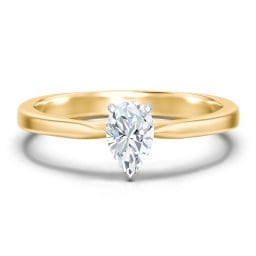 Classic Solitaire Engagement Ring with White Gold Setting