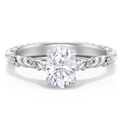 6.5mm Round Cut Moissanite Twist Band Engagement Ring from Black Diamonds  New York