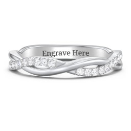 Twisted Infinity Band with Accents