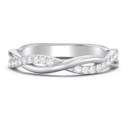 Twisted Infinity Band with Accents