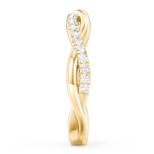 Twisted Infinity Band with Accents