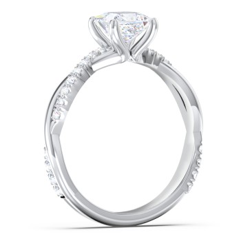 Twisted Infinity Engagement Ring with Side Stones | Jewlr