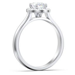 Classic Halo Solitaire Diamond Engagement Ring