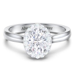 Classic Halo Solitaire Diamond Engagement Ring