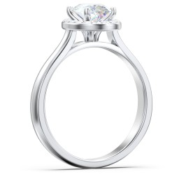 Classic Halo Solitaire Diamond Engagement Ring