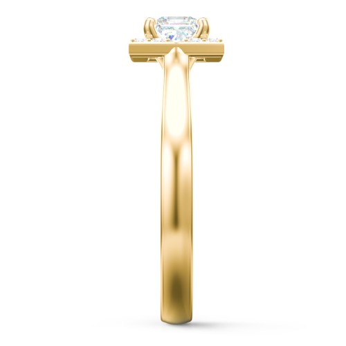 Classic Halo Solitaire Diamond Engagement Ring