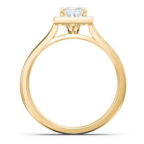 Classic Halo Solitaire Diamond Engagement Ring