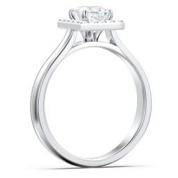 Classic Halo Solitaire Diamond Engagement Ring