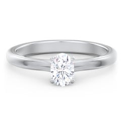 Solitaire Diamond Engagement Ring with Personalized Initials